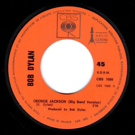 Bob Dylan : George Jackson (7", Single)