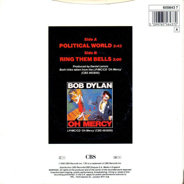Bob Dylan : Political World (7", Single)