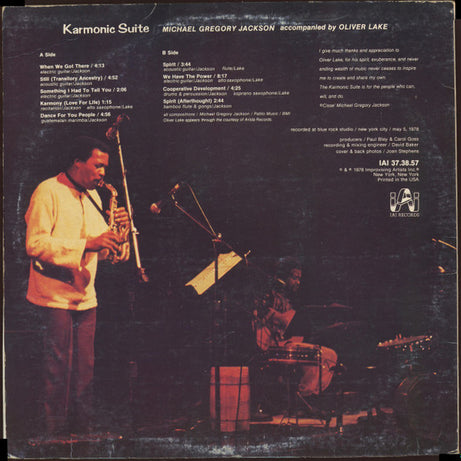 Michael Gregory Jackson : Karmonic Suite (LP, Album)