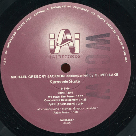 Michael Gregory Jackson : Karmonic Suite (LP, Album)