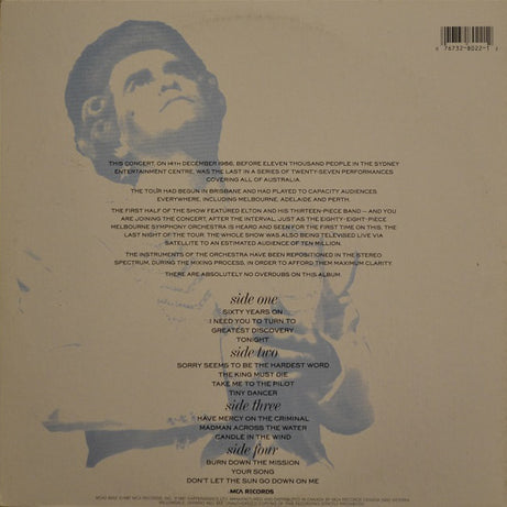 Elton John : Live In Australia (With The Melbourne Symphony Orchestra) (2xLP, Album)