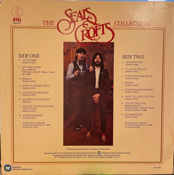 Seals & Crofts : K-Tel Presents The Seals & Crofts Collection (LP, Comp, Gol)