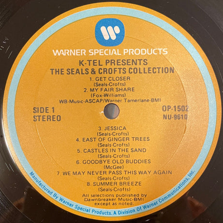 Seals & Crofts : K-Tel Presents The Seals & Crofts Collection (LP, Comp, Gol)