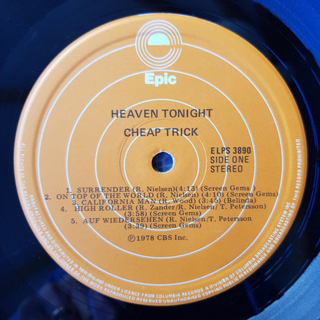 Cheap Trick : Heaven Tonight (LP, Album)