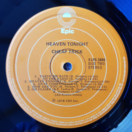 Cheap Trick : Heaven Tonight (LP, Album)