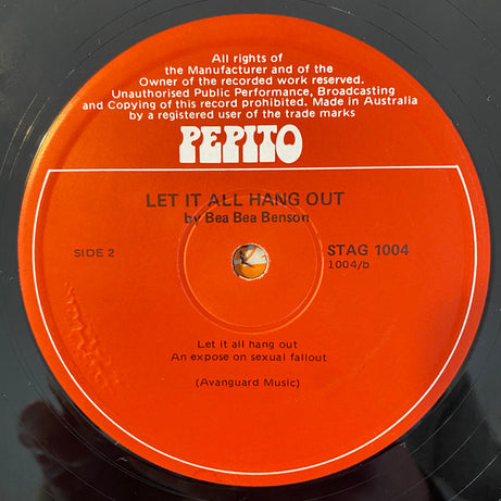 Bea Bea Benson : Let It All Hang Out (LP)