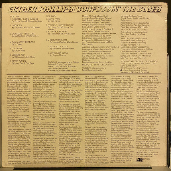 Esther Phillips : Confessin' The Blues (LP, Album)