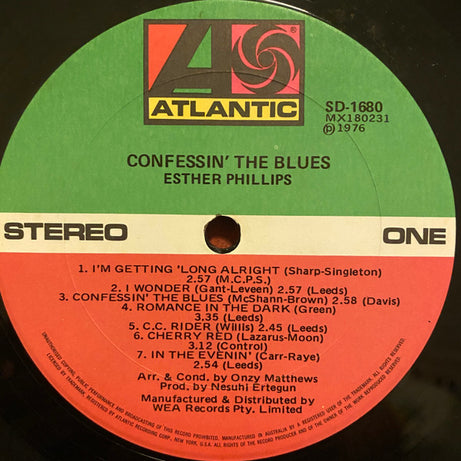 Esther Phillips : Confessin' The Blues (LP, Album)