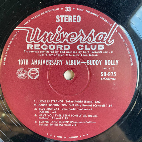 Buddy Holly : 10th Anniversary Album (LP, Comp)