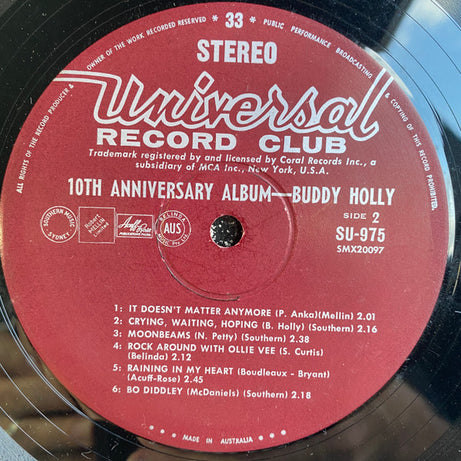 Buddy Holly : 10th Anniversary Album (LP, Comp)