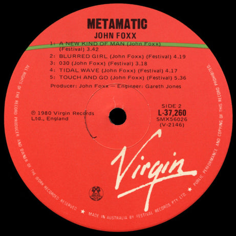 John Foxx : Metamatic (LP, Album)