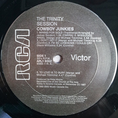 Cowboy Junkies : The Trinity Session (LP, Album)
