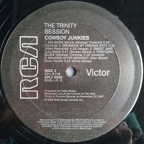 Cowboy Junkies : The Trinity Session (LP, Album)