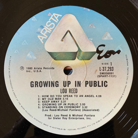 Lou Reed : Growing Up In Public (LP, Album)