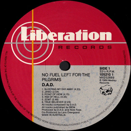 D*A*D* : No Fuel Left For The Pilgrims (LP, Album)