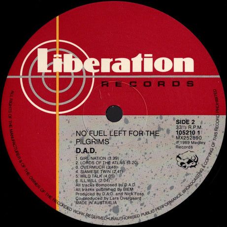 D*A*D* : No Fuel Left For The Pilgrims (LP, Album)