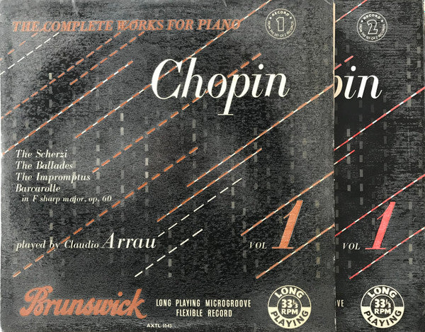 Claudio Arrau : Chopin Complete Works For Piano (Vol.1) (2xLP, Mono)