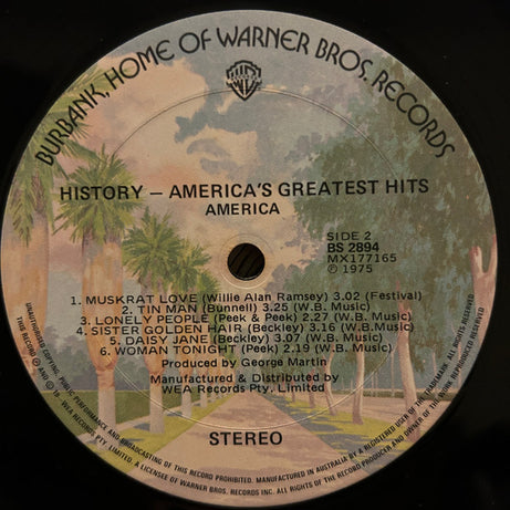 America (2) : History · America's Greatest Hits (LP, Comp)