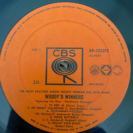 Woody Herman : Woody's Winners (LP, Album, Mono)