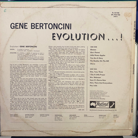 Gene Bertoncini : Evolution! (LP, Album)