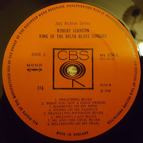 Robert Johnson : King Of The Delta Blues Singers (LP, Comp, Mono, RP)