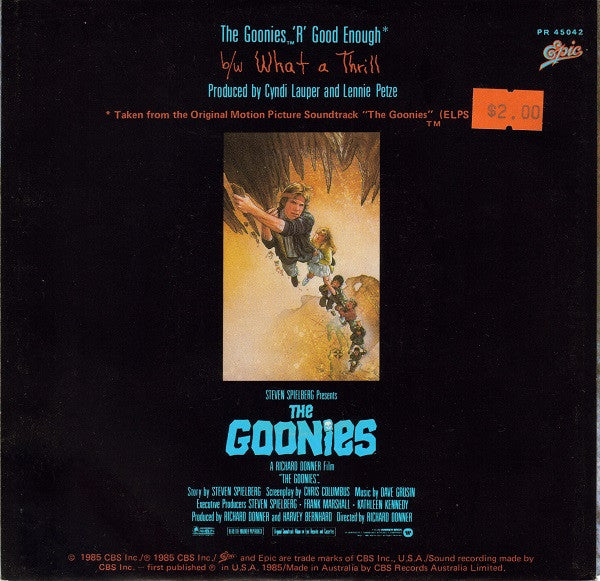 Cyndi Lauper : The Goonies 'R' Good Enough (7", Single)