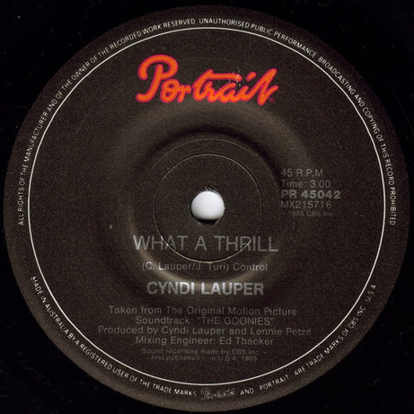 Cyndi Lauper : The Goonies 'R' Good Enough (7", Single)