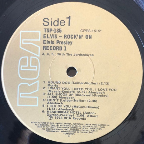 Elvis* : Rock 'N' On (2xLP, Comp, Mono, Gat)