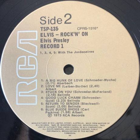 Elvis* : Rock 'N' On (2xLP, Comp, Mono, Gat)