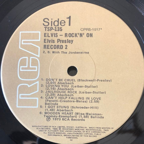 Elvis* : Rock 'N' On (2xLP, Comp, Mono, Gat)