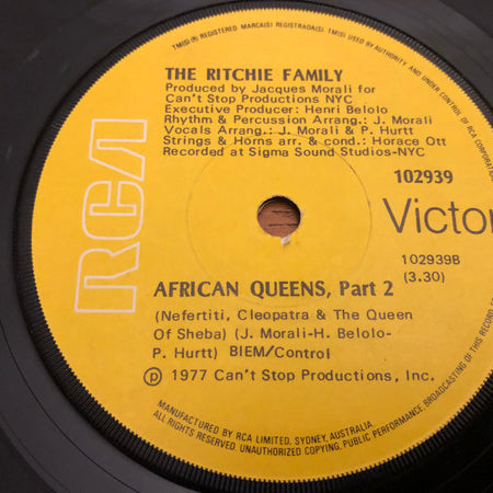 The Ritchie Family : African Queens (7", Single)