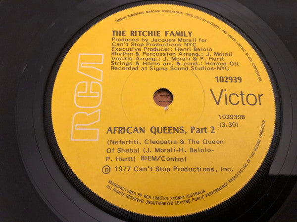 The Ritchie Family : African Queens (7", Single)