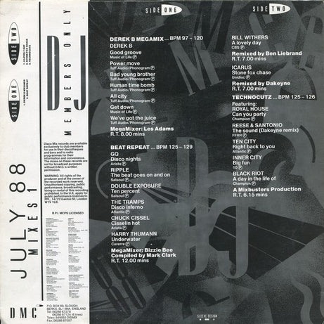 Various : July 88 - Mixes 1 (12", P/Mixed)