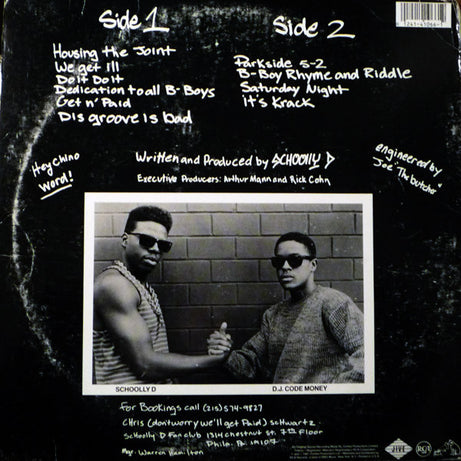 Schoolly D : Saturday Night! • The Album (LP, Album, RE)
