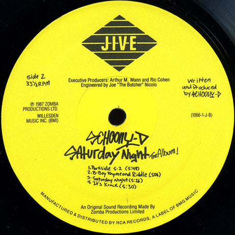 Schoolly D : Saturday Night! • The Album (LP, Album, RE)