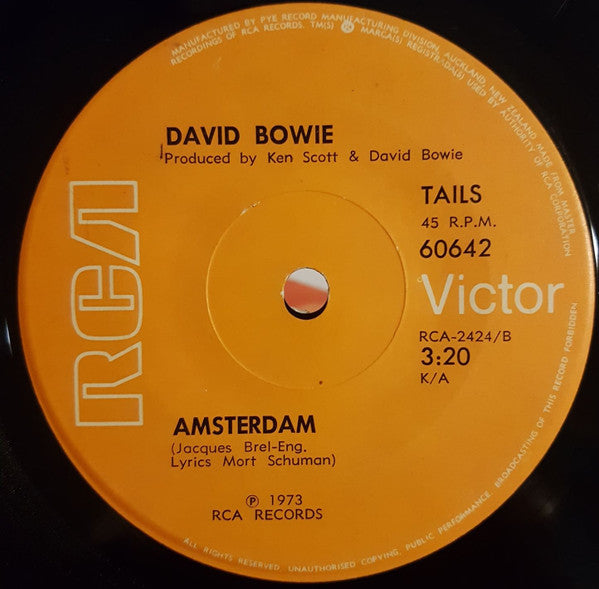 David Bowie : Sorrow  (7", Single, Mono)