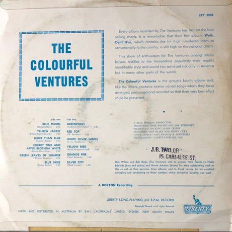 The Ventures : The Colorful Ventures (LP, Album, Mono,  )