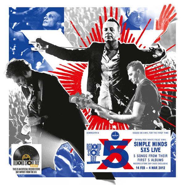Simple Minds : 5X5 Live (LP, Blu + LP, Whi + LP, Red + Album, RSD, Ltd, RE,)