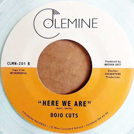 Dojo Cuts Feat. Carlton Jumel Smith* : Here We Are (7", Single, Ltd, Cok)
