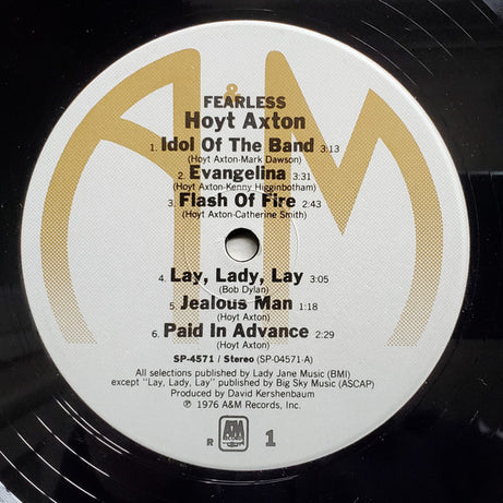 Hoyt Axton : Fearless (LP, Album, Ind)