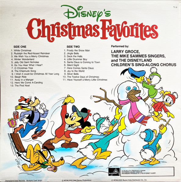 Larry Groce, Mike Sammes Singers And The Disneyland Children's Sing-Along Chorus : Disney's Christmas Favorites (LP, Album)
