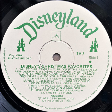 Larry Groce, Mike Sammes Singers And The Disneyland Children's Sing-Along Chorus : Disney's Christmas Favorites (LP, Album)