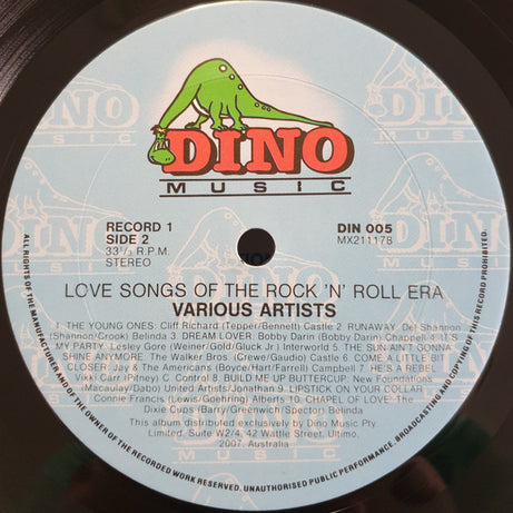 Various : Love Songs Of The Rock 'N' Roll Era (2xLP, Album, Comp)