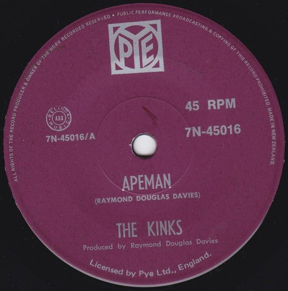 The Kinks : Apeman (7", Single)