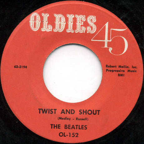 The Beatles : Twist And Shout / There's A Place (7", Single, RE, Mon)