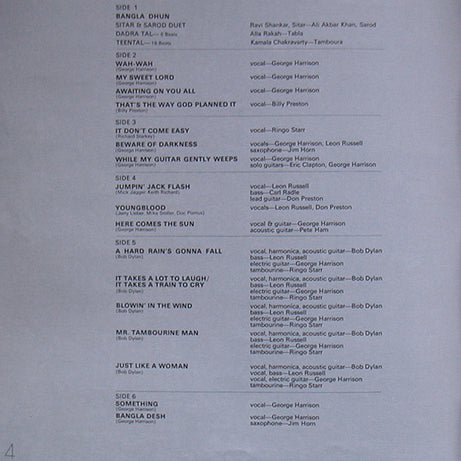 Various : The Concert For Bangla Desh (3xLP + Box)