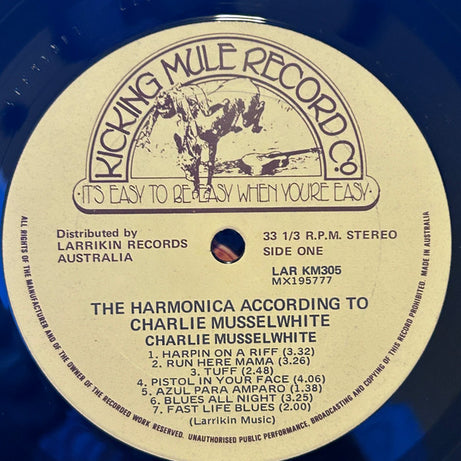 Charlie Musselwhite : The Harmonica According To Charlie Musselwhite (LP)