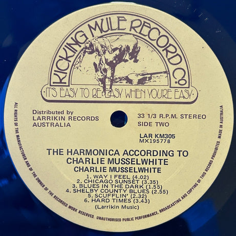 Charlie Musselwhite : The Harmonica According To Charlie Musselwhite (LP)