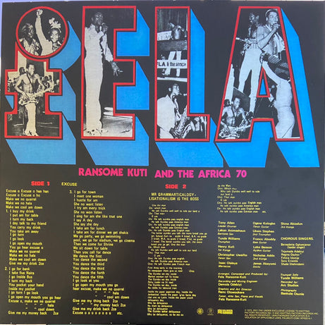Fela Kuti And Africa 70 : Excuse O (LP, Album, RE)