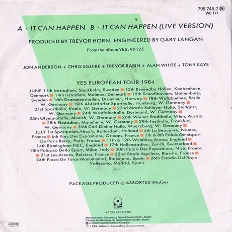 Yes : It Can Happen (7", Single)